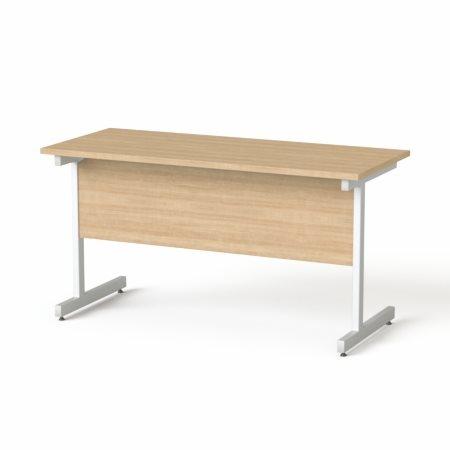 Písací stôl, so sivými kovovými nohami, 140x70 cm, MAYAH "Freedom SV-26", jaseň