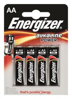 Batérie, AA tužkové, 4 ks, ENERGIZER "Alkaline Power"