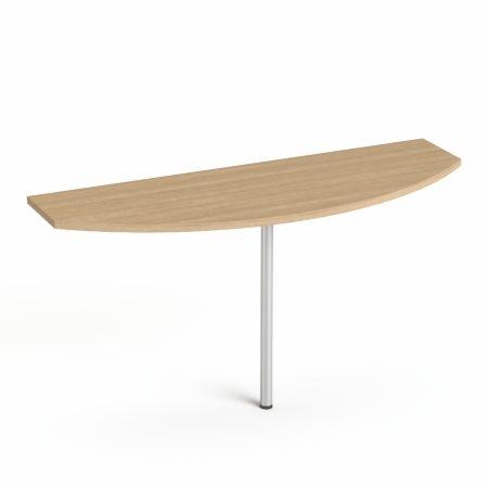Prídavný stôl, s oblúkom, so sivými kovovými nohami, 45x140 cm, MAYAH "Freedom SV-49", jas