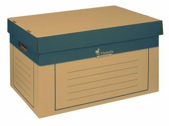 Archívny kontajner, 320x460x270 mm, kartónový, VICTORIA, prírodný
