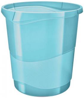 Odpadkový kôš, 14 l, ESSELTE "Colour Ice", priehľadná modrá
