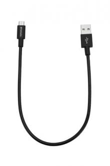 USB kábel, microUSB B, 30 cm. VERBATIM, čienry