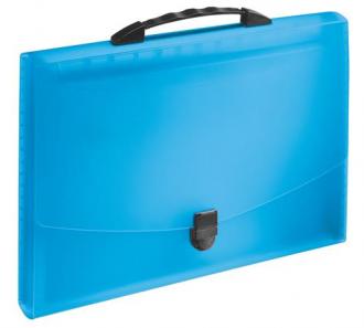 Harmoniková taška, A4, PP, 12 priehradiek, ESSELTE "Vivida", modrá