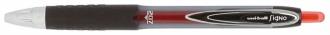 Gélové pero, 0,4 mm, tlačidlový systém ovládania, UNI "UMN-207", červené
