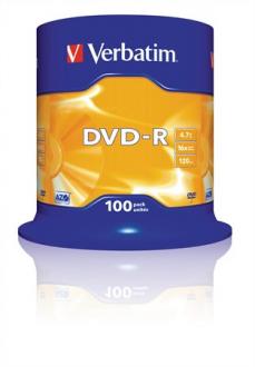 DVD-R 4,7 GB, 16x, cake box (AZO), VERBATIM
