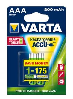 VARTA Mikrobatérie "Ready2Use", 2x, AAA, 800 mAh