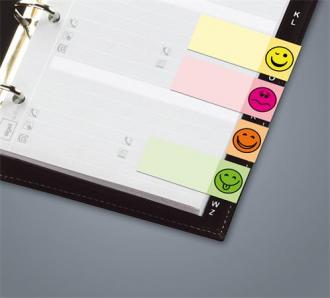 Záložky, papierové, 5x40 lap, 20x50 mm, SIGEL "Smile", mix farieb