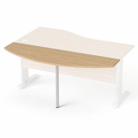 Prídavný stôl, s oblúkom, so sivými kovovými nohami, 50x160 cm, MAYAH "Freedom SV-50", jas
