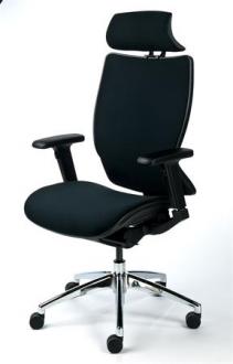 MAYAH Kancelárska stolička, nastaviteľné opierky rúk, čierny poťah, sieťované operadlo, čierny p