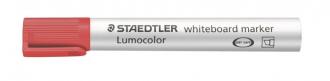 Popisovač na tabuľu a flipchartovú tabuľu, zrezaný hrot, STAEDTLER "Lumocolor 351 B", červ