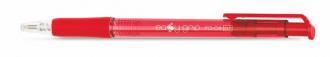 Guľôčkové pero, 0,4 mm, tlačidlový systém ovládania, FLEXOFFICE "EasyGrip", červené