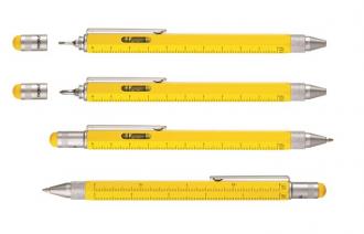 Guľôčkové pero, multifunkčné, TROIKA, žlté