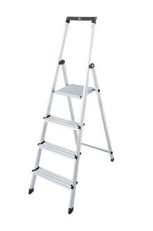 KRAUSE Stupňovitý rebrík, "Solidy", 4 schodíky, hliníkový