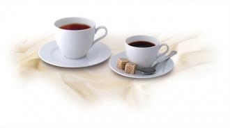 Kávová súprava, porcelán, 22 cl, ROTBERG "Basic", biela