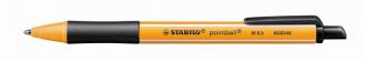 Guličkové pero, 0,5 mm, tlačidlový systém ovládania, STABILO "Pointball", čierne