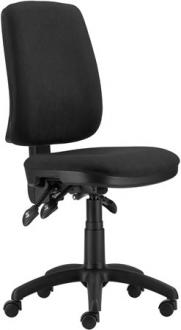 . Kancelárska stolička, textilné čalúnenie, čierny podstavec, "1640 ASYN", čierna