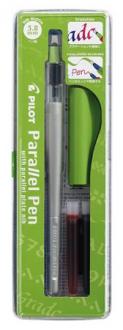Plniace pero,0,5-3,8  mm, zelený vrchnák, PILOT "Parallel Pen"