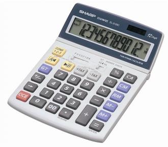 Kalkulačka, stolová, 12 miestny displej, SHARP "EL-2125C"