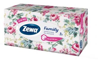 ZEWA Papierové vreckovky Zewa, v krabici, 3 vrstvové, 90 ks, Soft&Strong