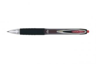 Gélové pero, 0,4 mm, tlačidlový systém ovládania, UNI "UMN-207", červené