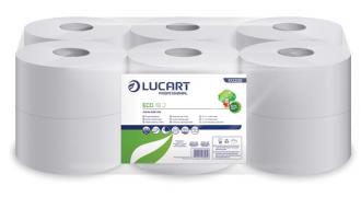 Toaletný papier, 2 vrstvový, 120 m, 19 cm priemer, LUCART "Eco", biely