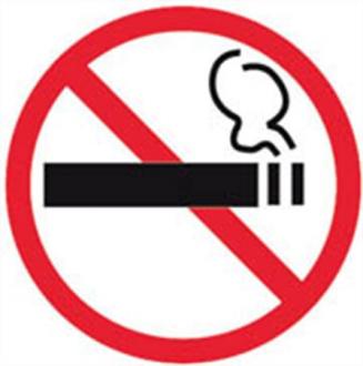 APLI Etikety - informačné "Zákaz fajčenia", 114x114mm