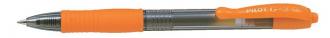 Gélové pero, 0,32 mm, tlačidlový systém ovládania, PILOT "G-2", oranžové
