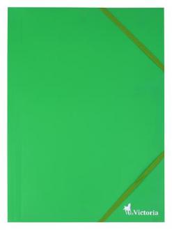 Doska s gumičkou, 15 mm, PP, A4, VICTORIA, zelené