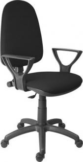 . Kancelárska stolička, textilné čalúnenie, LX karfás, "Megane", čierna