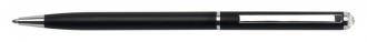 ART CRYSTELLA Guličkové pero, s bielym kryštálom,  13 cm, "SLIM- MADE WITH SWAROVSKI ELEMENTS", čierne
