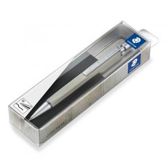 Guľôčkové pero, 0,5 mm, tlačídlový systém, šesťhranné, betónové telo pera, STAEDTLER "Conc