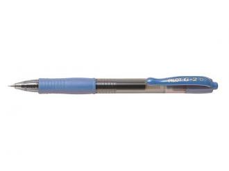 Gélové pero, 0,32 mm, tlačidlový systém ovládania, PILOT "G-2", nebeská modrá