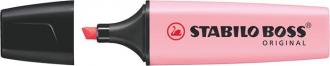 Zvýrazňovač, 2-5 mm, STABILO "Boss", pastelová ružová