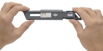 Univerzálny nôž, 19 mm, keramická čepeľ, WEDO, "CERA-Safeline", sivá