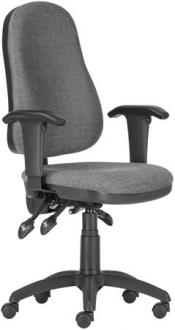 . Kancelárska stolička, textilné čalúnenie, čierny podstavec, s opierkami rúk, "XENIA ASYN",