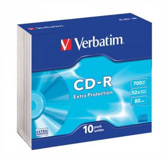 CD-R 700 MB, 52x, tenký obal, VERBATIM "DataLife"