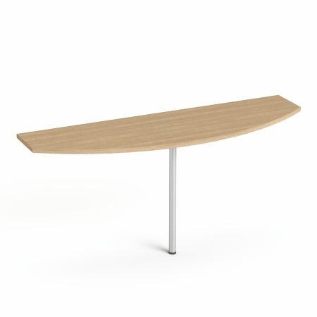 Prídavný stôl, s oblúkom, so sivými kovovými nohami, 50x160 cm, MAYAH "Freedom SV-50", jas