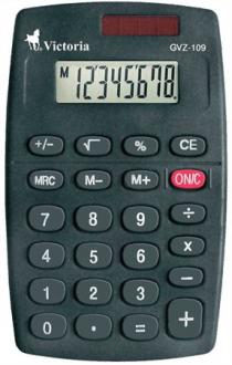 Kalkulačka, vrecková, 8 miestny displej, VICTORIA "GVZ-109"