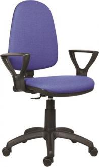 . Kancelárska stolička, tkanina, LX opierky rúk, modré-čierne