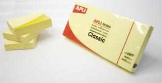 Samolepiaci bloček, 40x50 mm, 100 listov, APLI, žltý