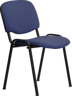 . Konferenčná stolička „Felicia”, modrý poťah, čierna kovová konštrukcia