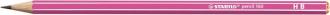 Grafitová ceruzka, HB, šesťhranná, neónové telo, STABILO "160", ružová