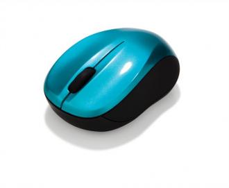 Myš, bezdrôtová, optická, stredná veľkosť, USB, VERBATIM "Go", modrá